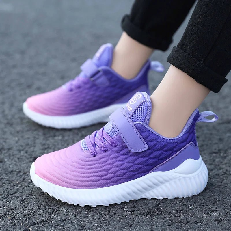 Kids Girls Shoes Casual Breathable Running Tennis Children Sneakers Girls Shoes Fashion Gradient Designer Sports Shoes Outdoors - lily supply