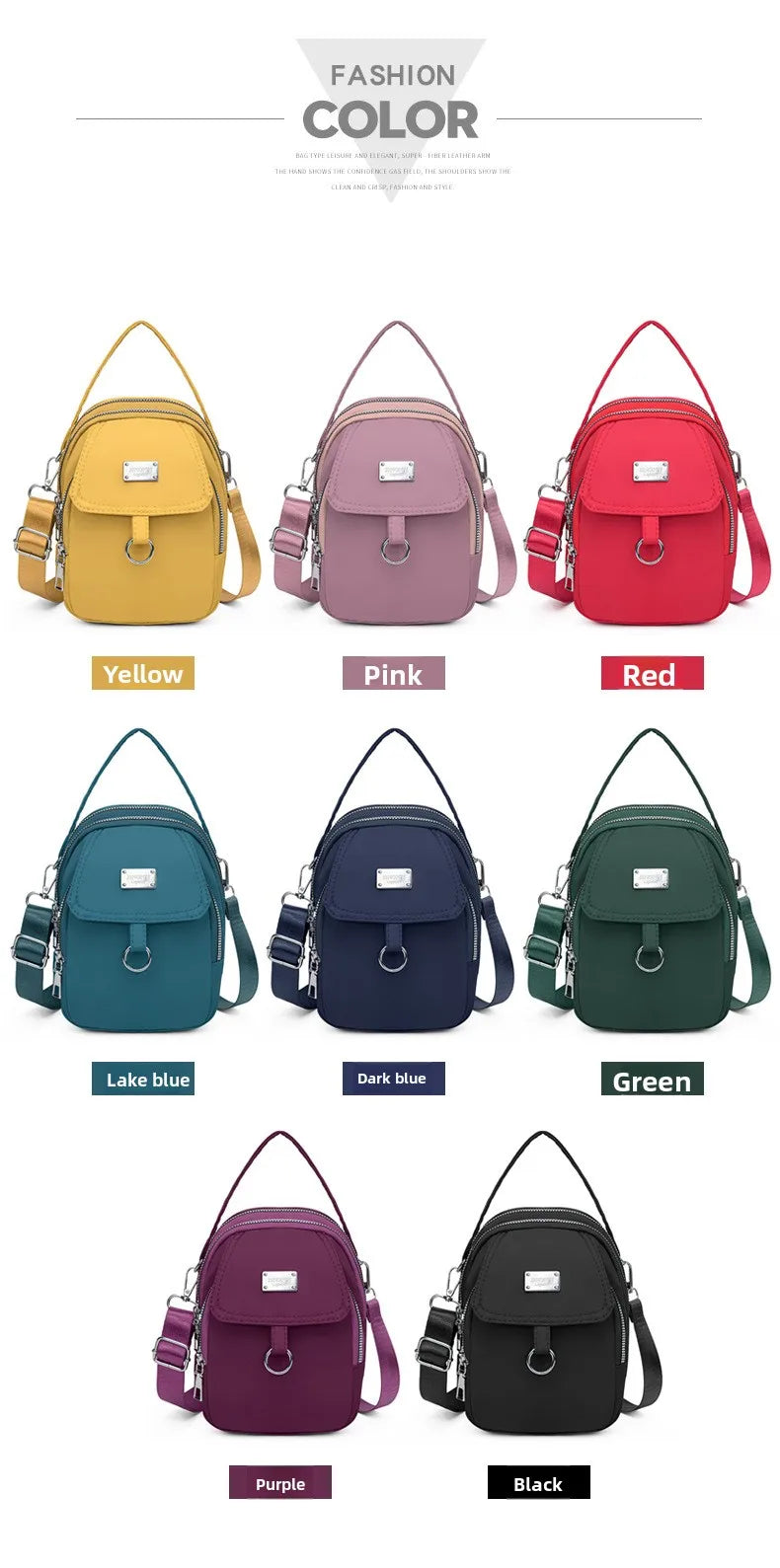 Women's Lightweight Phone Crossbody Tote Bag - Multi-Pocket Daily Outing Bag
