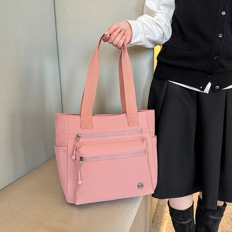 Women's Waterproof Canvas Eco Shoulder Tote Bag - Work School Travel Shopping - lily supply