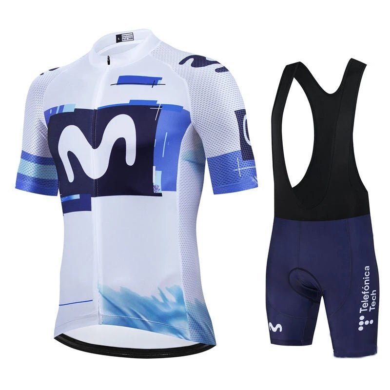 Movistar Team Cycling Jersey – Short Sleeve Spain Anti - UV Sportswear - lily supply
