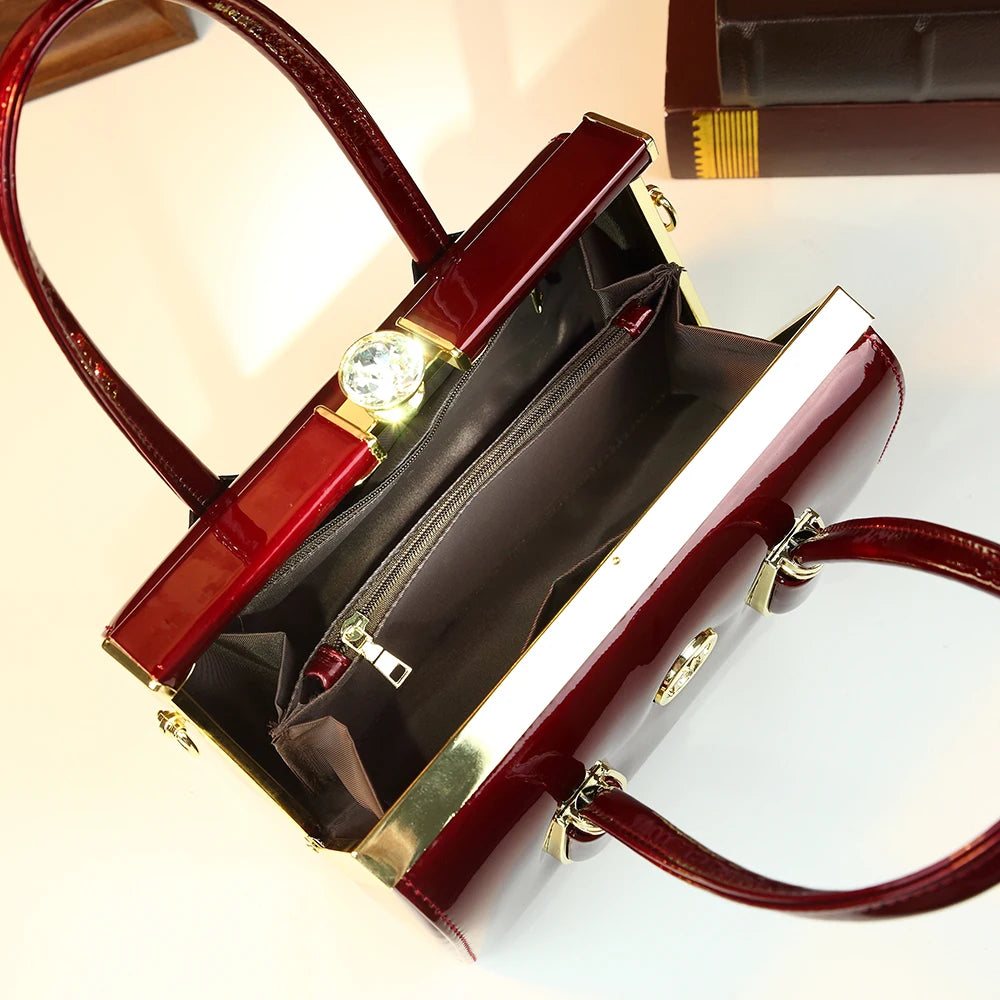 Handbag women 2026 new light luxury diamond studded lock crossbody bag retro pillow bag