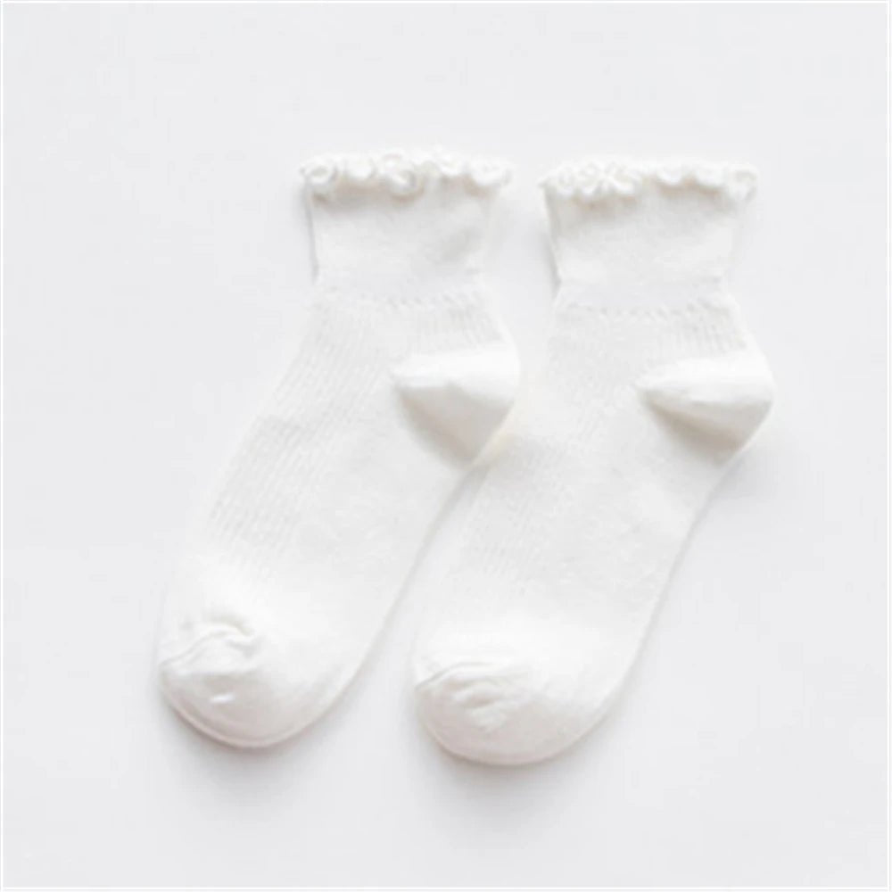 Fashion Lace Ruffles Soft Cotton Women Socks - lily supply