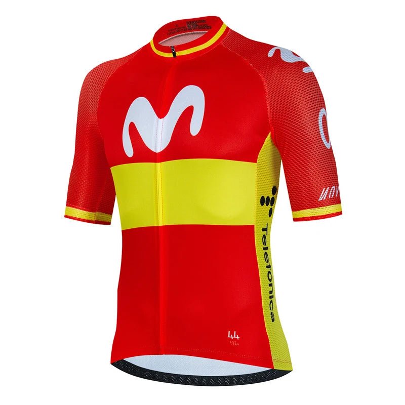 Movistar Team Cycling Jersey – Short Sleeve Spain Anti - UV Sportswear - lily supply