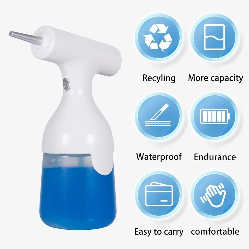 HOMEFISH Electric Liquid Foam Dispenser Gun Automatic Continuous Foaming Shampoo Face Wash God Detergent Bathroom Bubble - lily supply