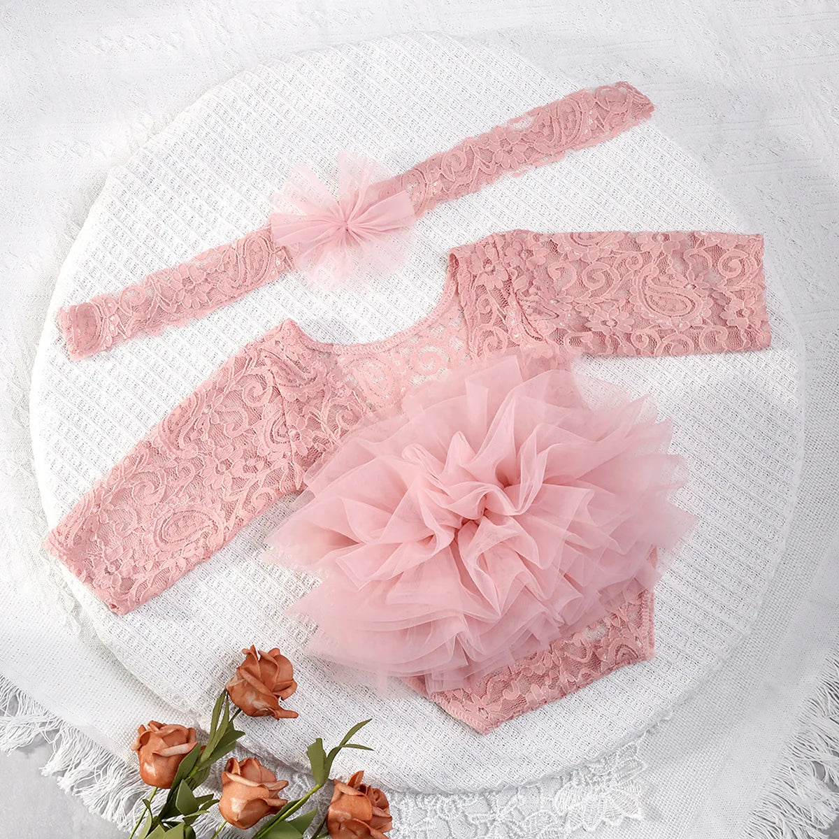 Baby Girl Tutu Dress – Newborn Photography Outfit & Princess Lace Romper