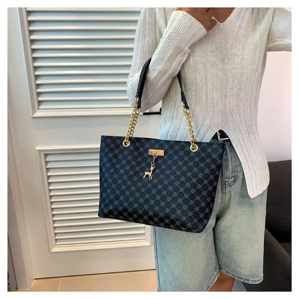 Women's Luxury Print Tote Bag - Large Capacity Fashion Shoulder Purse