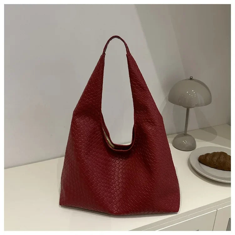 Minimalist Hobo Tote Bag - Retro Elegant Large Capacity Shoulder Bag