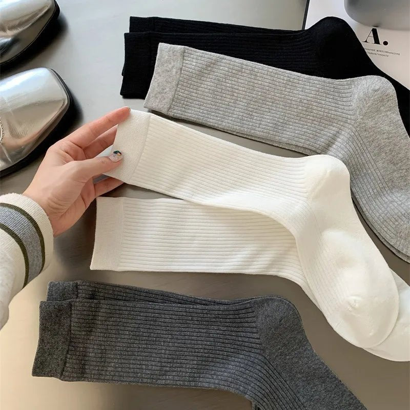 Women's Korean Stripe Pile Long Winter Socks – Warm Knee High Socks - lily supply