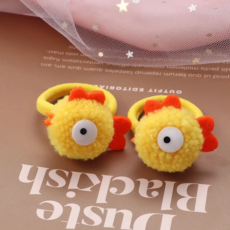 Furry Rabbit Ears Scrunchie Headbands - Korean Girls Hair Accessories - lily supply
