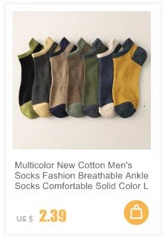 Men's Invisible Silicone Ankle Boat Socks - 5 Pairs Cotton No - Show Slippers - lily supply