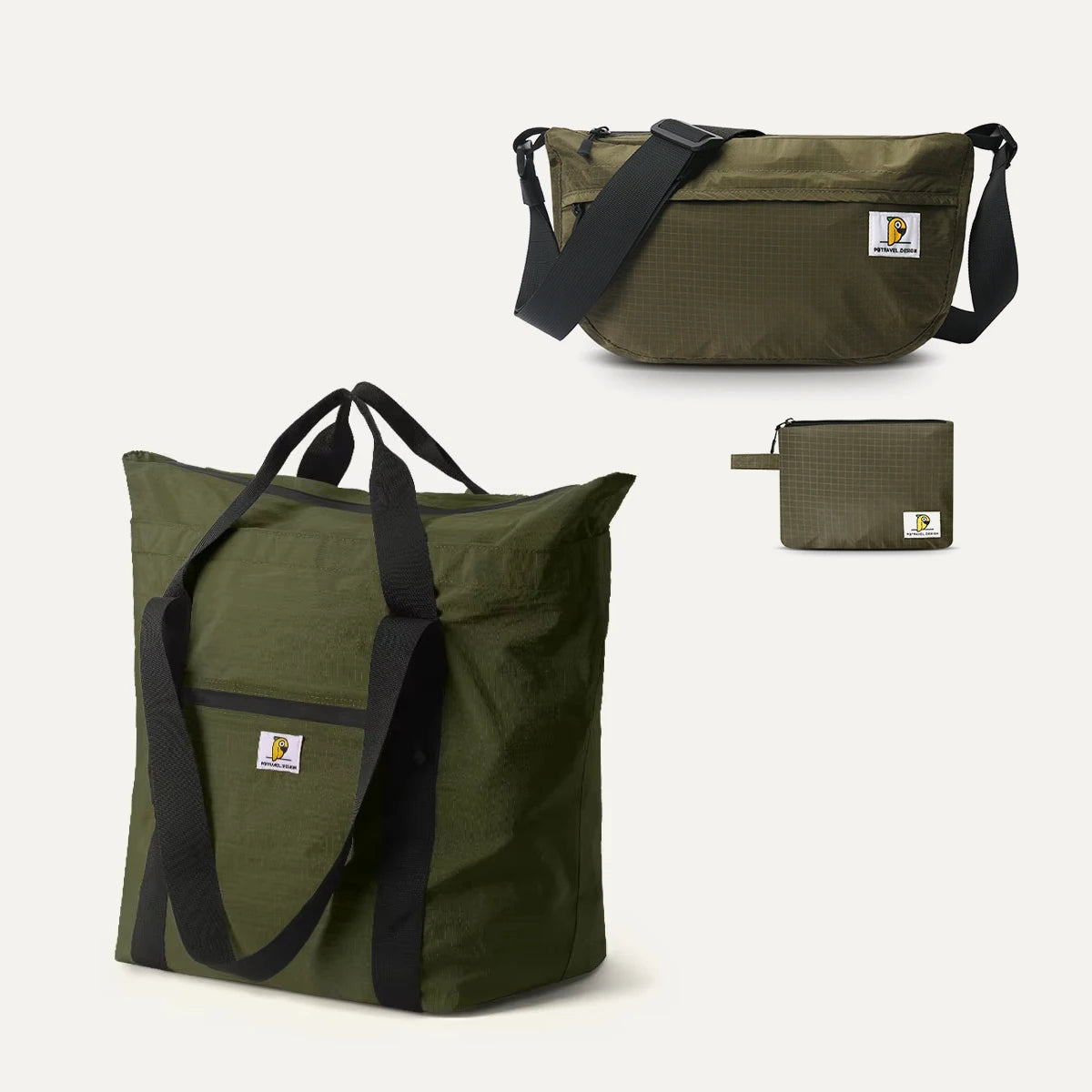 Waterproof Foldable Travel Bag Duffel Tote & Crossbody Bag Large Capacity Portable Luggage Storage Pouch for Women Men