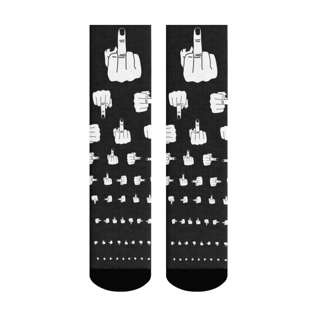 Men's Funny Finger Art Harajuku Socks - Hip Hop Novelty Party Happy Gift Socks - lily supply