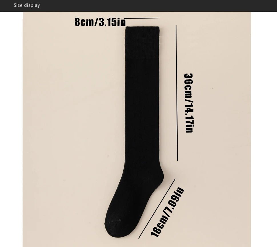 Women's Organic Cotton Thigh High Knee Socks – Solid Colour Long Socks - lily supply