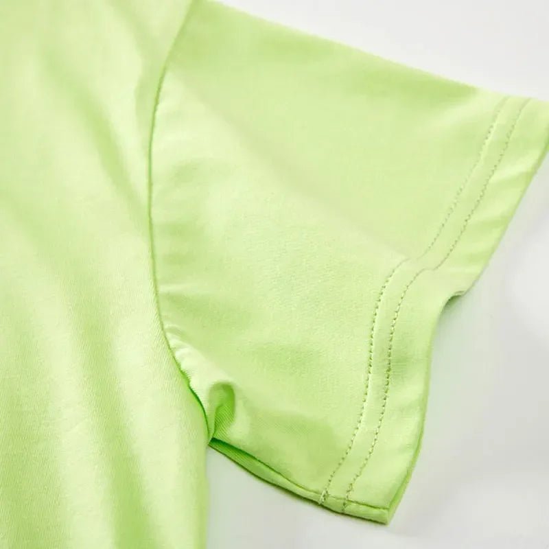 Girls T-shirts Short - sleeve Blouse for Kids 2025 Summer Teenager School Uniform Tees Cotton Children Outfits Toddler Outerwear - lily supply