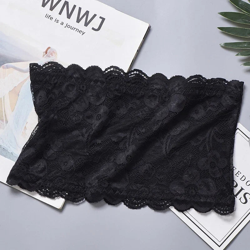 Women's Strapless Lace Bralette Crop Top