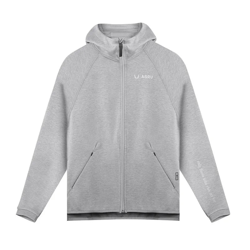 Men's Fitness Hooded Zip Sweatshirt - Casual Gym Hoodie Jacket