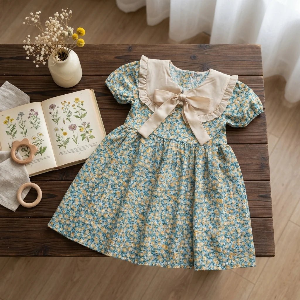 Girls' Floral Dress, Summer Hot - Selling Style, Internet Celebrity Children's Dress, Stylish Little Girl Dress - lily supply