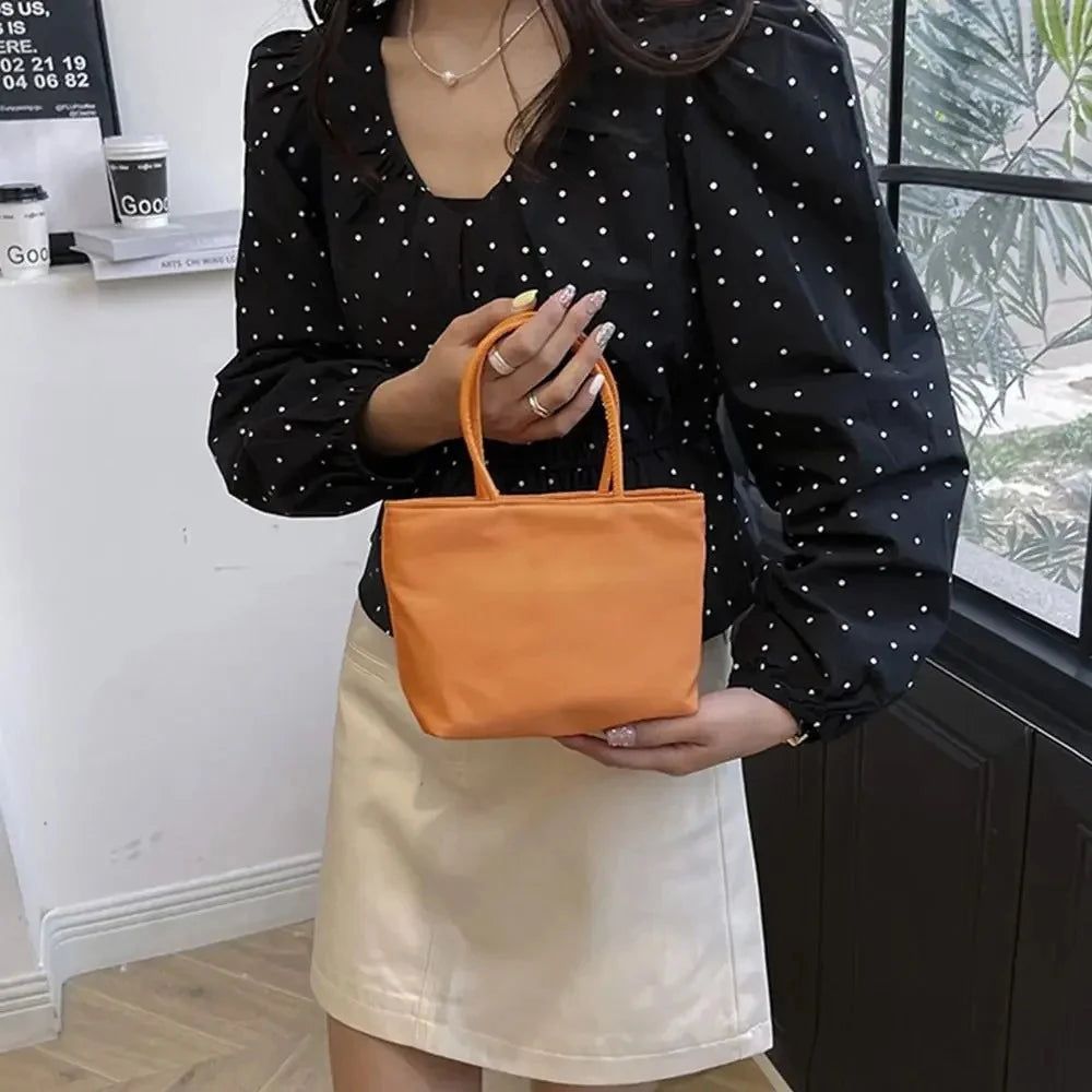 Women's Mini Nylon Tote Bag - Waterproof Shoulder Bag