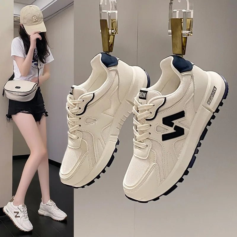 Sports Shoes for Women 2024 Spring New Super Hot Versatile Anti slip Casual Women's Shoes Soft Sole Running Little White Shoes - lily supply