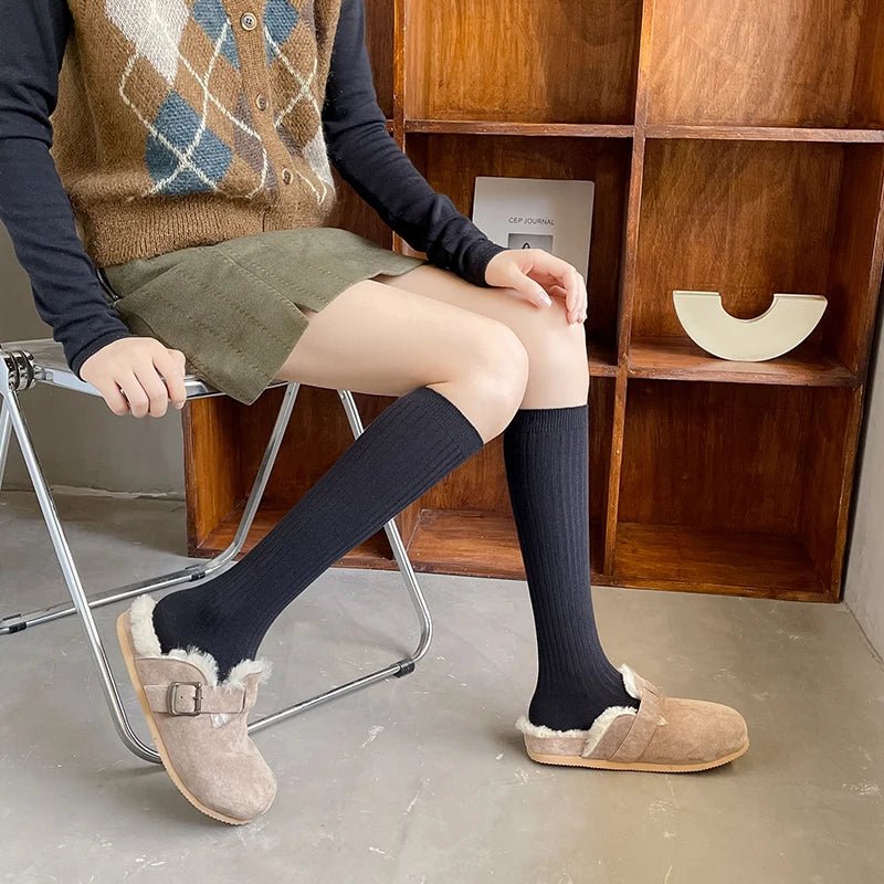Women's Preppy Kawaii Cotton Knee High Socks – Sweet Long Socks - lily supply