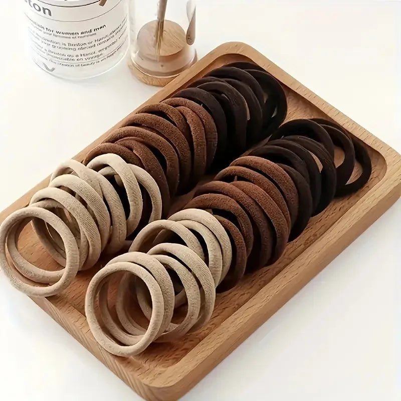 50pcs Anti - Slip Seamless Elastic Scrunchie Hair Ties - Non - Damage Running - lily supply