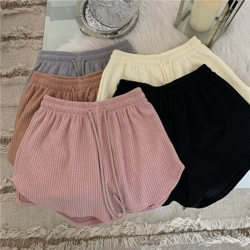 Women's Loose Wide Leg Running Shorts - High Waist A-Line Sports Hot Pants