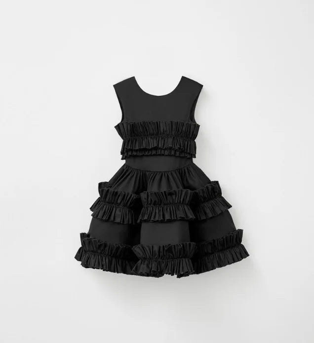 Girls Cake Lace Court Vest Princess Dress | Toddler Party Dress Ages 18M - 8Y - lily supply