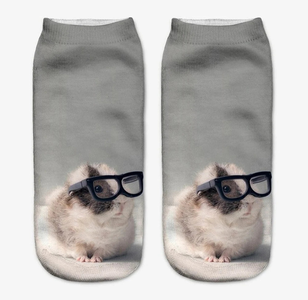 Women's 3D Animal Print Kawaii Funny Socks – Novelty Casual Socks - lily supply
