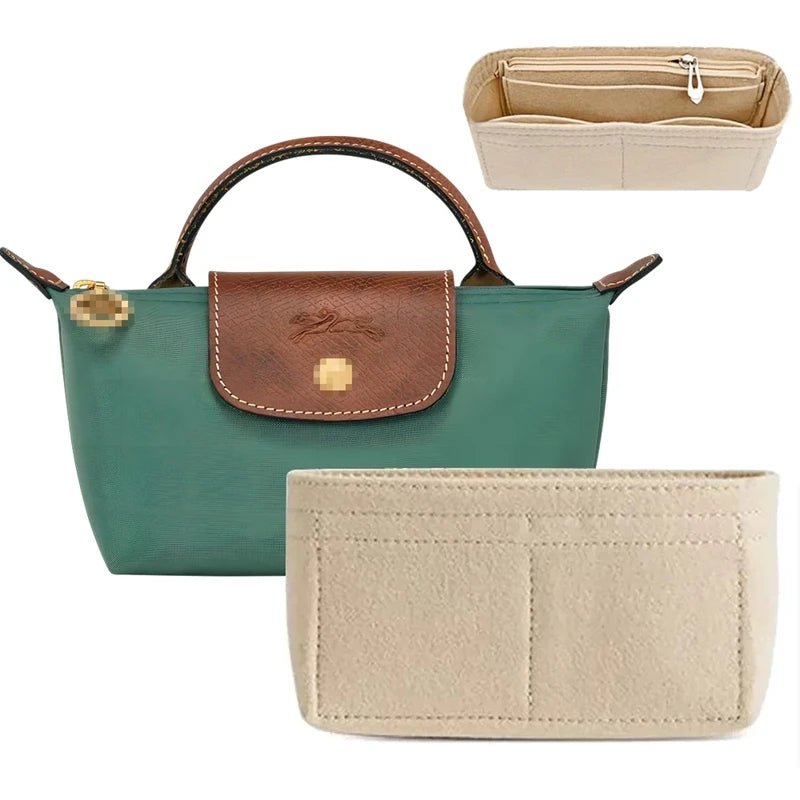 Bag Organiser for Longchamp - Multi - Pocket Inner Liner Insert for Mini Tote - lily supply