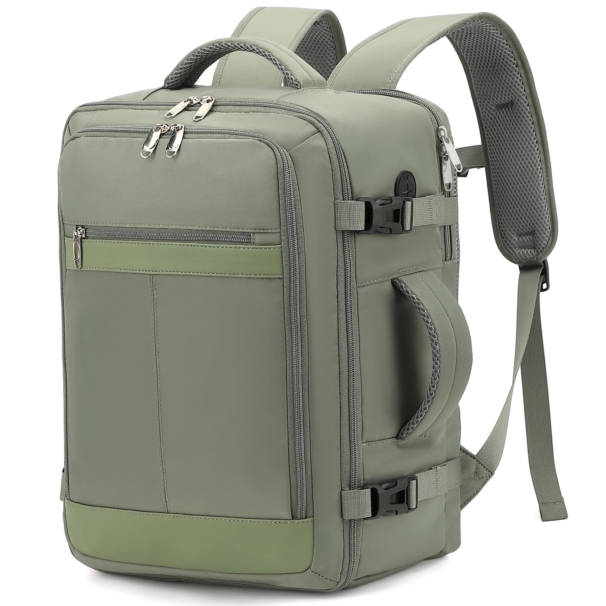 Travel Backpack for Women, 24L Carry On Backpack Flight Approved, Large Personal Item Bag Fits 16.5 inch Laptop, with 1 Packing