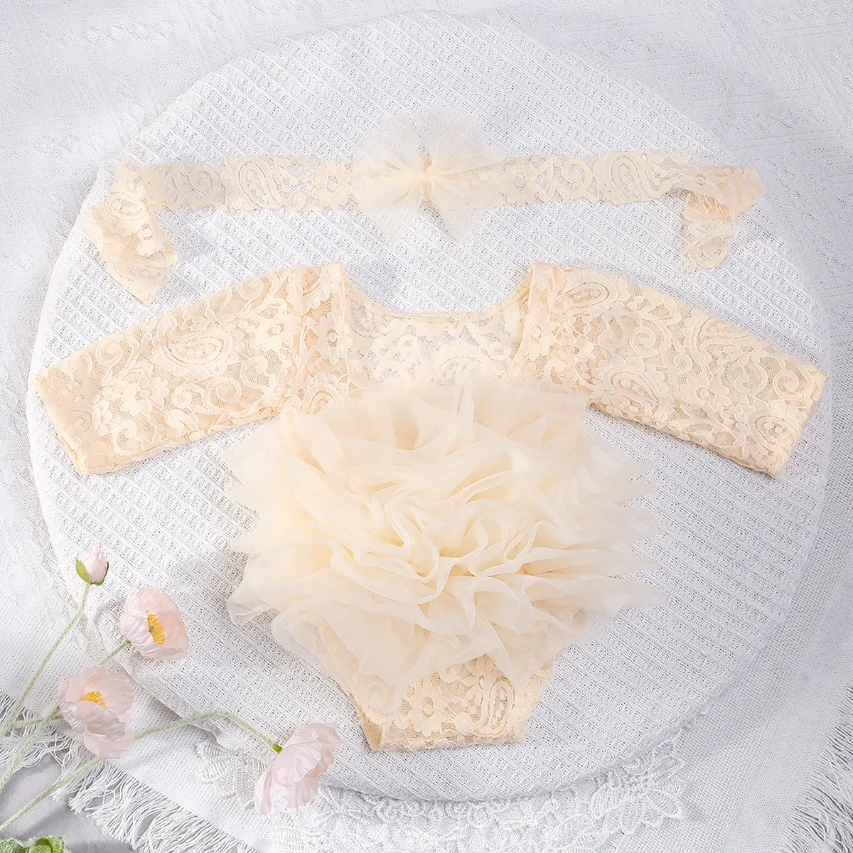 Baby Girl Tutu Dress – Newborn Photography Outfit & Princess Lace Romper