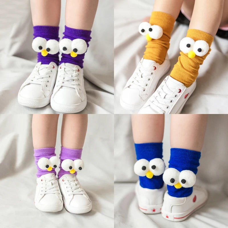 Women's 3D Eyes Funny Kawaii Socks - Harajuku Designer Cute Happy Gift Socks - lily supply