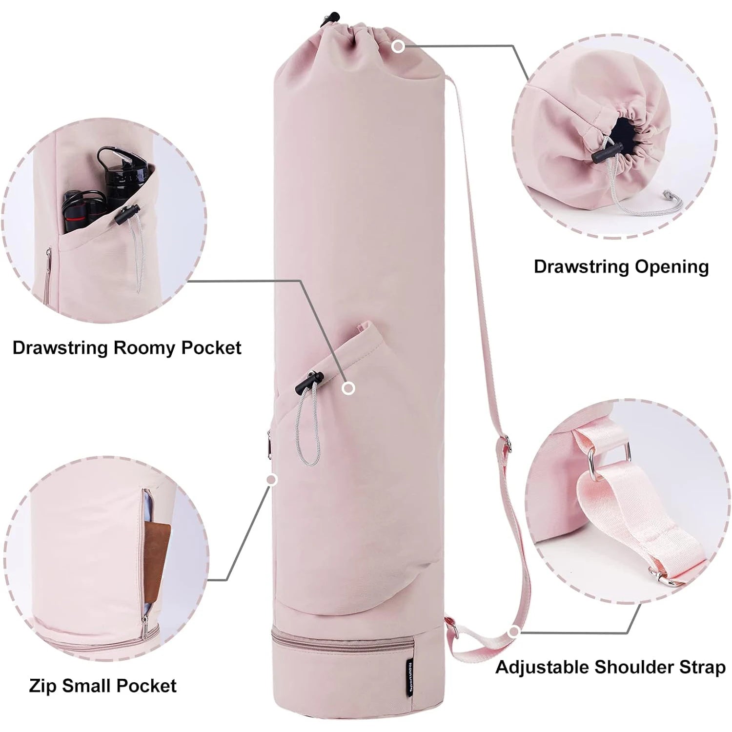 Yoga Mat Bag - Large Waterproof Tote Carrier with Adjustable Strap