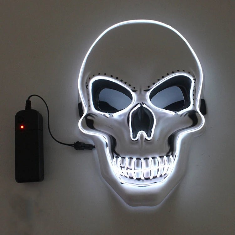 Halloween Horror Skull Mask LED Cold Light Mask LED Halloween Mask Cosplay Mask Halloween Party Decoration Luminous Skull Masks - lily supply