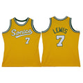 New American Men's Basketball Jersey Retro Classic Jersey 07 Version Seattle No. 35 Kevin Durant Gold SuperSonics Player Jersey - lily supply