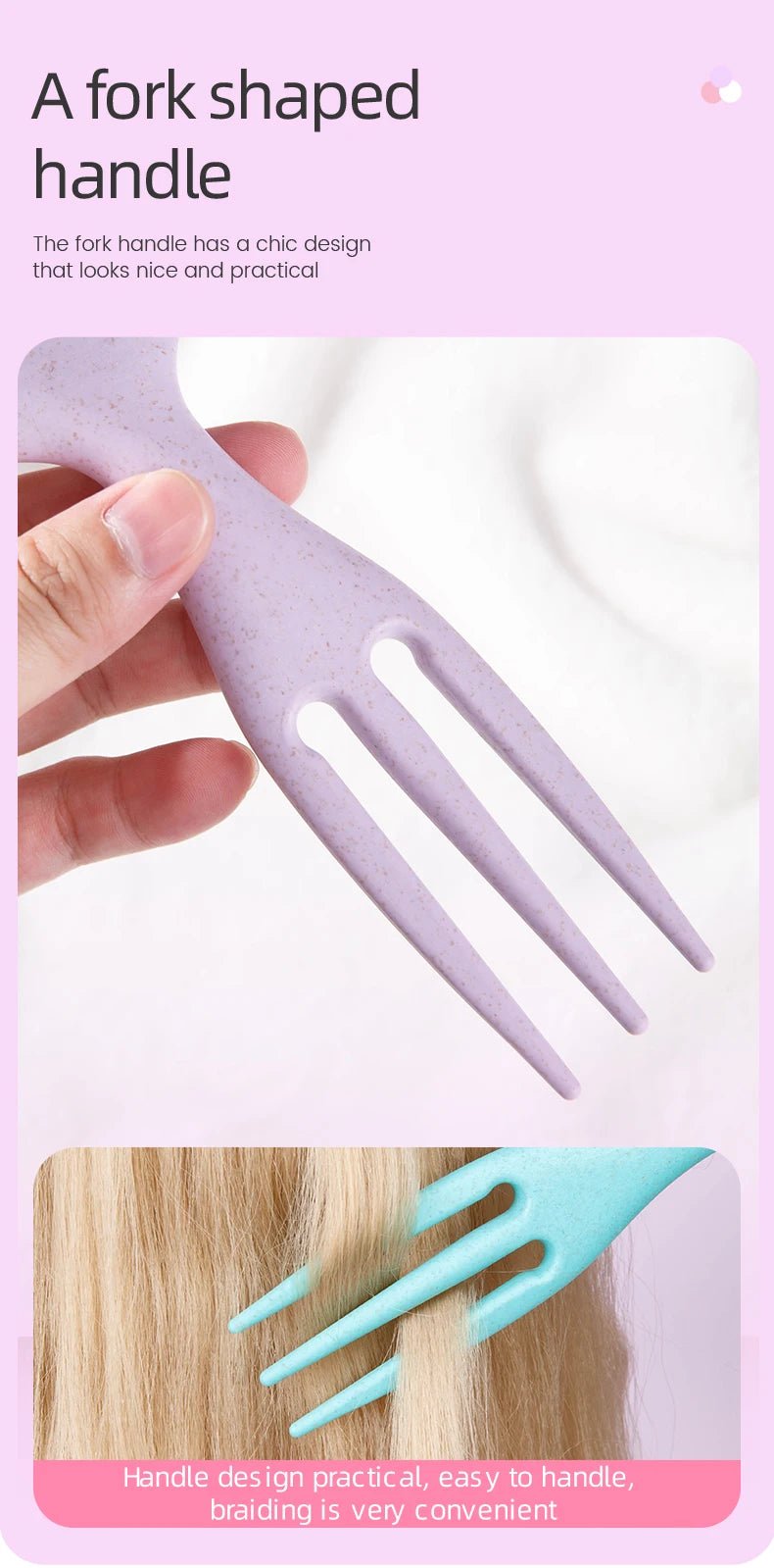 Candy Curly Hair Styling Brush - Nylon Bristle Detangling Comb - lily supply