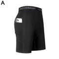 Men's Compression Shorts with Pocket – Elastic Quick Dry Running Fitness Gym Pants