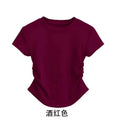 Women's 100% Cotton O-Neck Slim Y2K T-Shirt