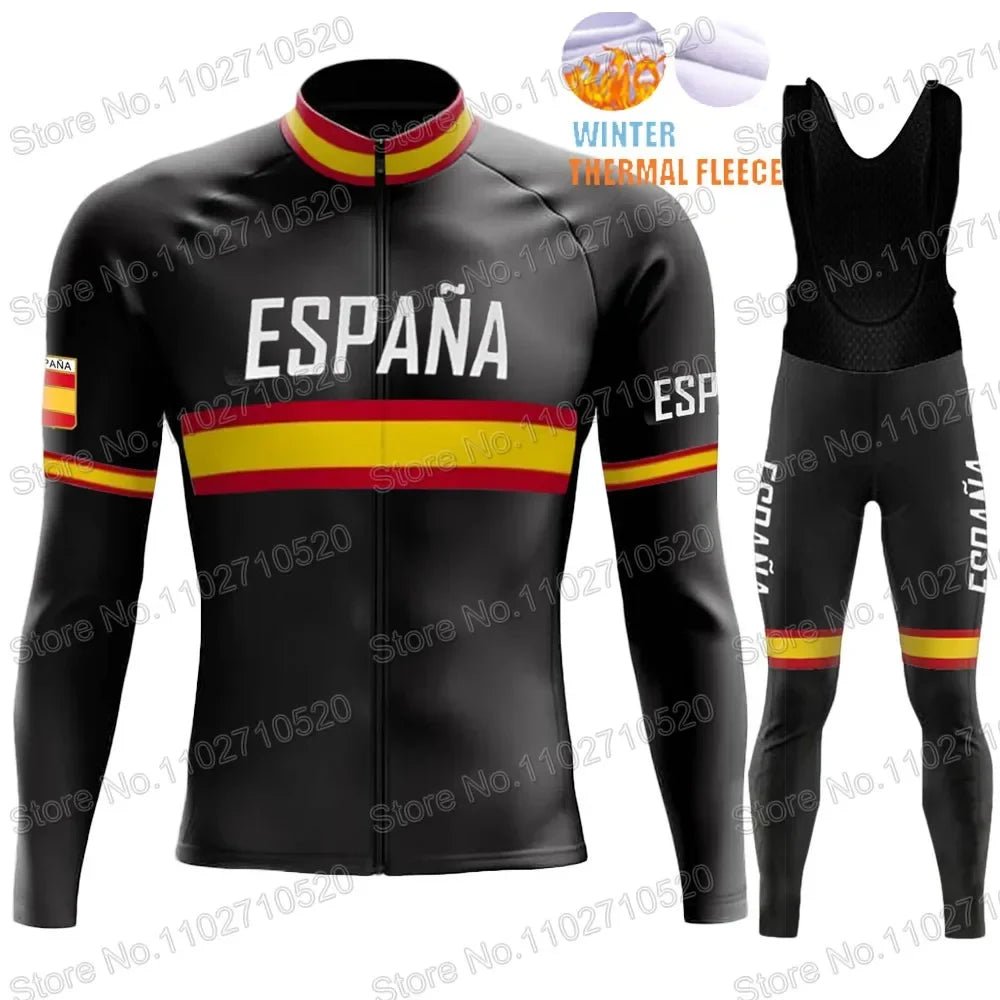 Spain National Team 2025 Cycling Jersey – Long Sleeve Set - lily supply