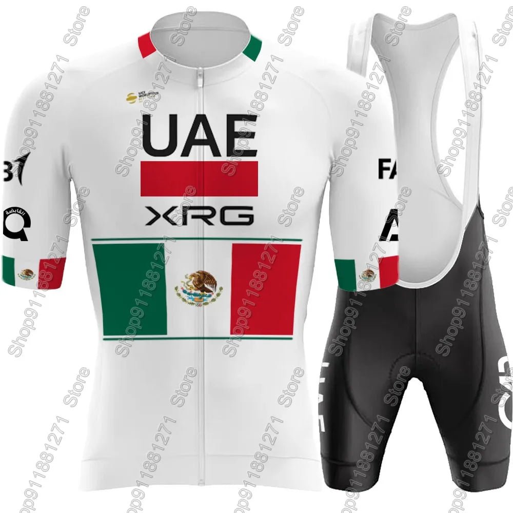 UAE Cycling Team 2026 Tadej Pogacar Jersey Set Men France Tour Clothing Road Bike Shirts Suit Bicycle Bib Shorts MTB Maillot - lily supply