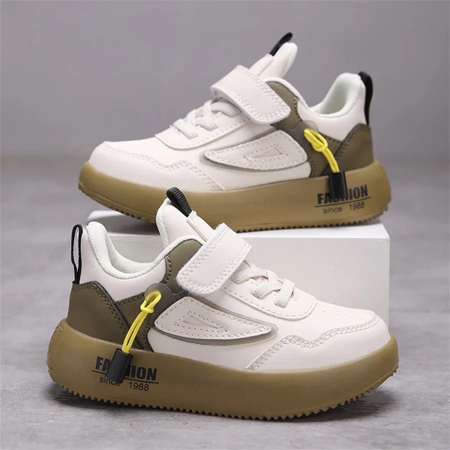 Tenis Sneakers Kids Spring/Autumn New Boys Girls Sports Shoes Casual Board Shoes Leather Soft Soled Children Small White Shoes - lily supply