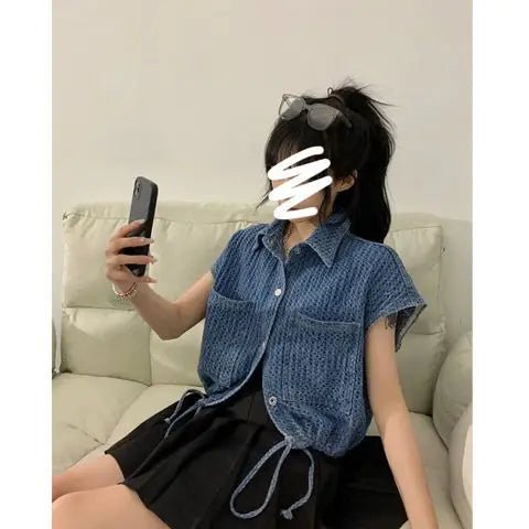T-shirt Women 2024 Summer Vintage Cotton Vest Casual Office Lady Mori Girl Style Girls Tops - lily supply