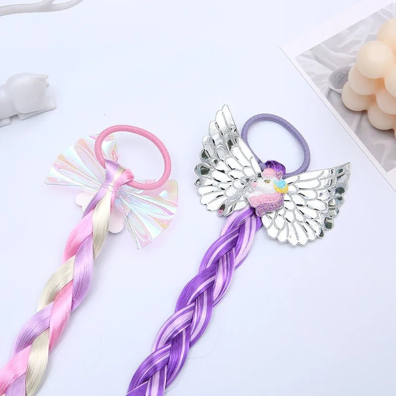 Girls Colourful Sequin Glitter Scrunchies - Elastic Pigtail Hair Rings - lily supply