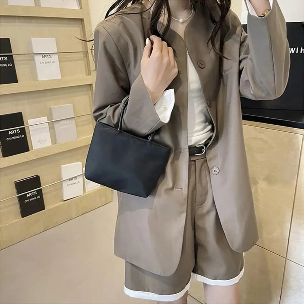 Women's Mini Nylon Tote Bag - Waterproof Shoulder Bag