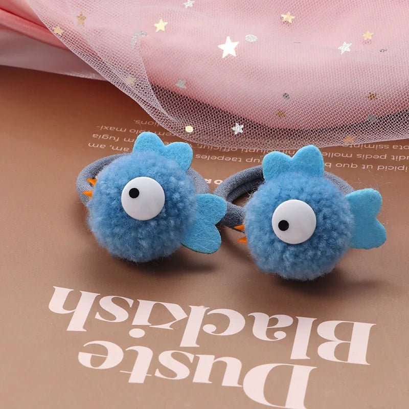 Furry Rabbit Ears Scrunchie Headbands - Korean Girls Hair Accessories - lily supply