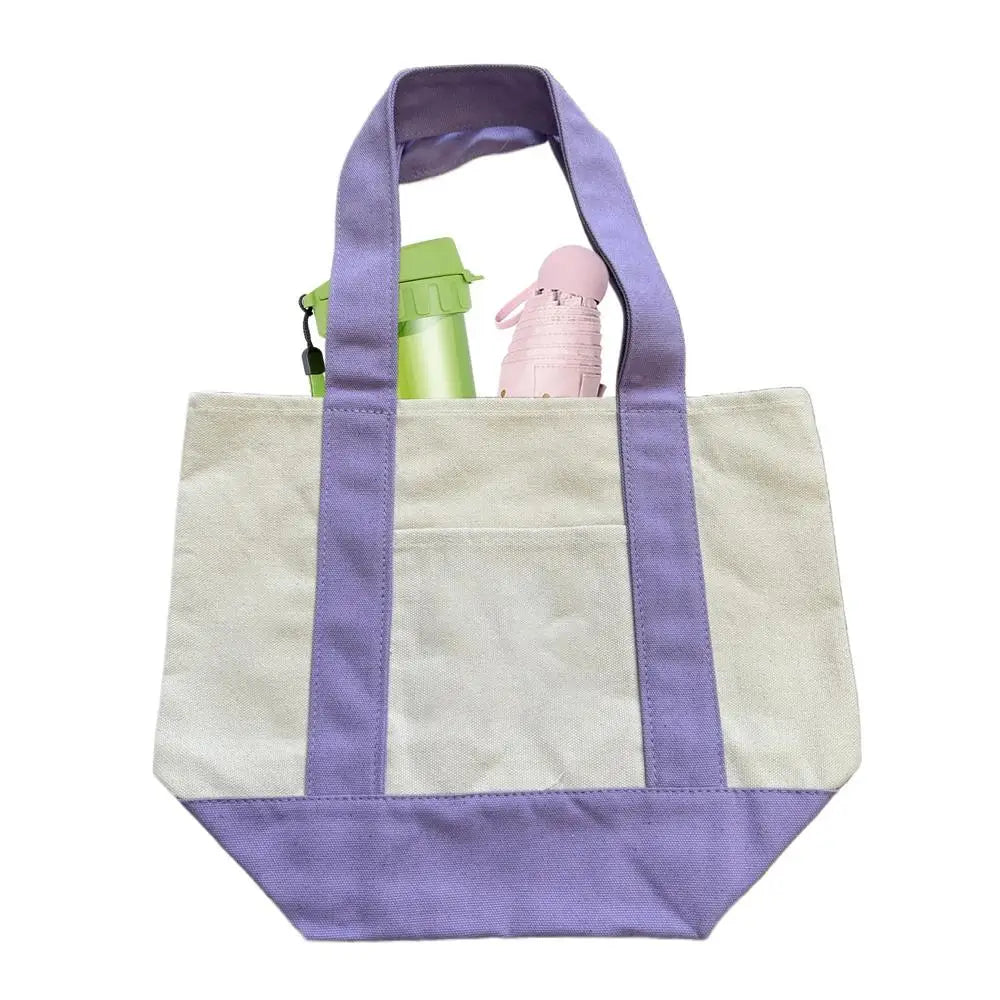 Canvas Reusable Grocery Tote Bag - Fashionable for Women Men Students