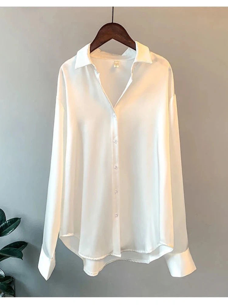 Women's Silk Acetate Office Blouse