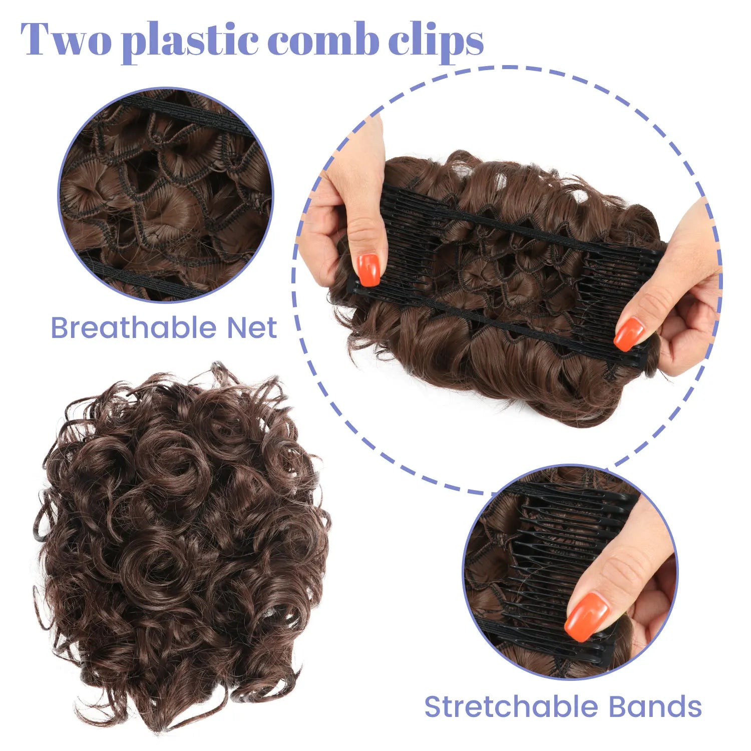 Synthetic Curly Dish Hair Bun Chignon Extension - Messy Bun Scrunchie - lily supply