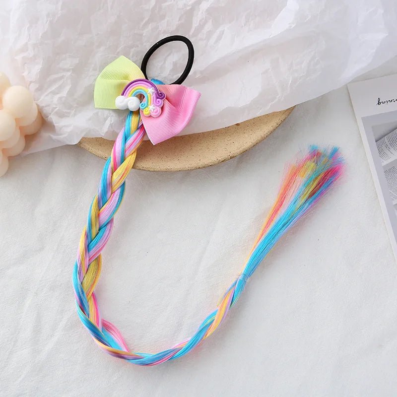 Girls Colourful Sequin Glitter Scrunchies - Elastic Pigtail Hair Rings - lily supply