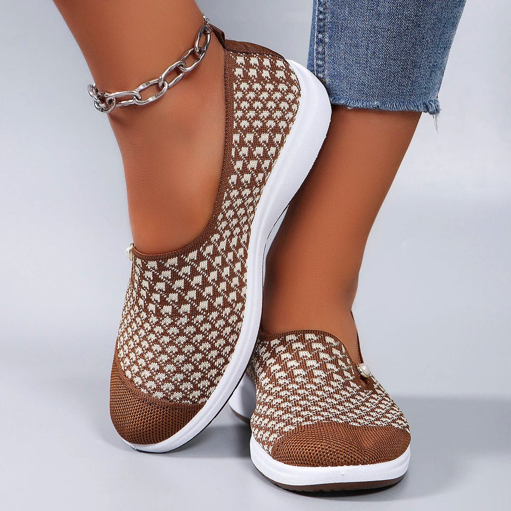 Spring new women's sports shoes, fashionable, breathable, lightweight, non - slip, wear - resistant, casual sports shoes, flat shoes - lily supply